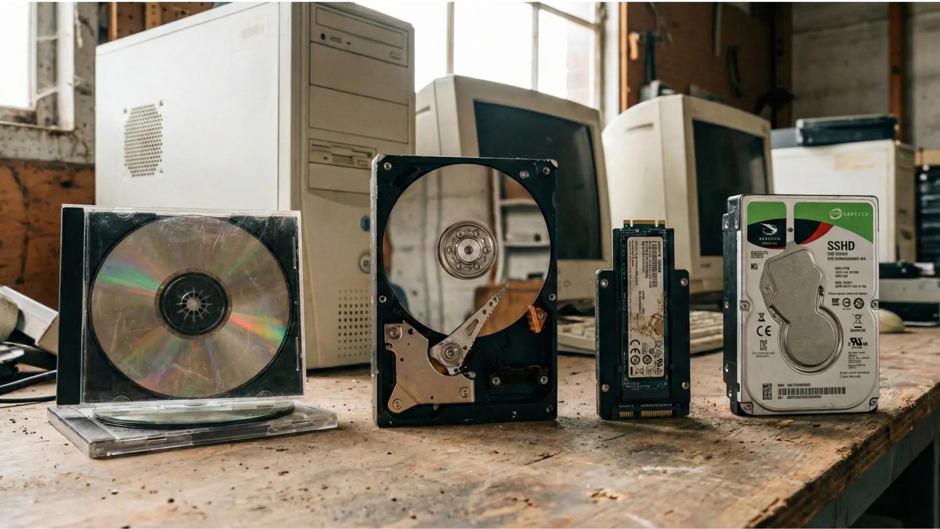 It's old: even USB sticks or memory cards are possible storage methods in 2025